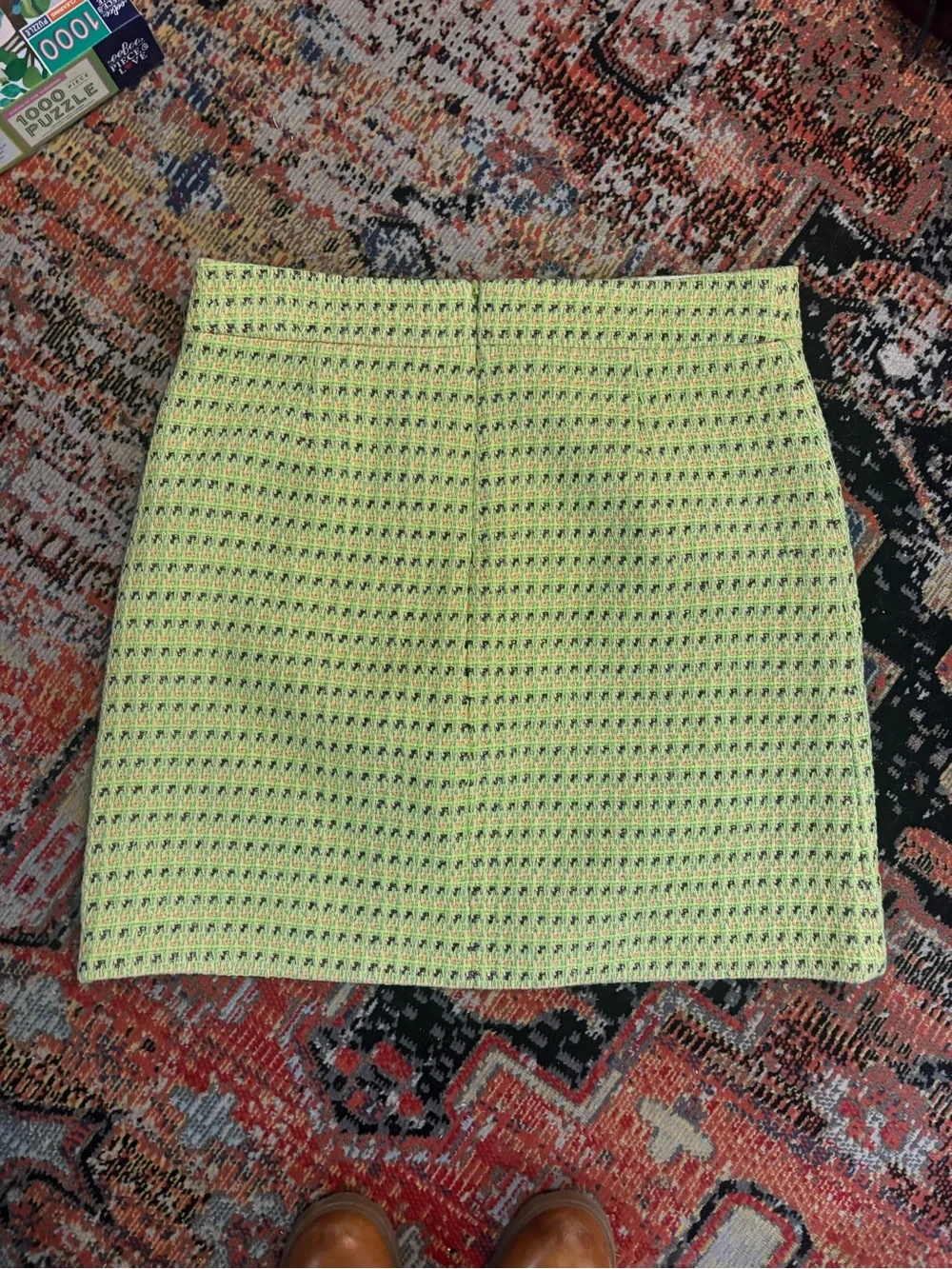 J. Crew A-Line Mini Skirt in Piet Tweed size 12